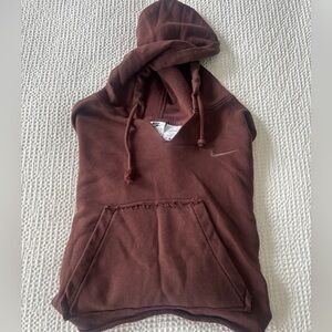 Nike Cropped Brown Hoodie